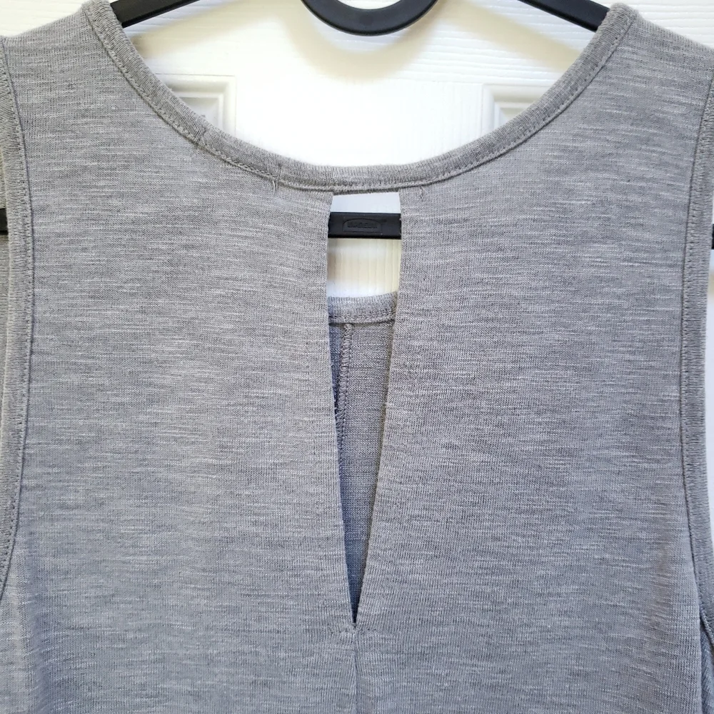 J.Crew Gray Silky Hem Drapey Tank Top J1050